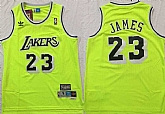 Lakers 23 Lebron James Fluorescent Green Hardwood Classics Mesh Swingman Jersey,baseball caps,new era cap wholesale,wholesale hats